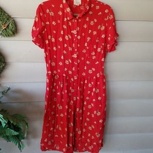 Levi red floral dress